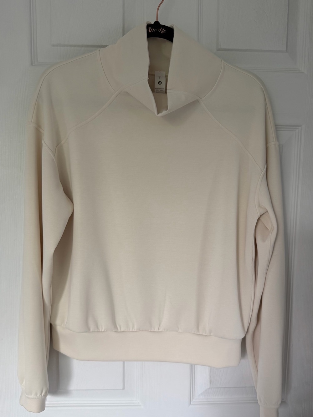 Lululemon Brushed Softstreme Funnel Neck - Ivory/Cream color